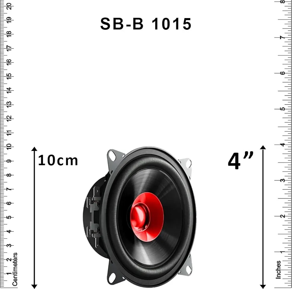 SONG BIRD 4 INCH MAX Door with Dual SB-B10-15S Coaxial Car Speakers | High Bass & Clear Sound | 6.5-Inch Coaxial Speakers | Universal Fit for All Cars | Car Music System