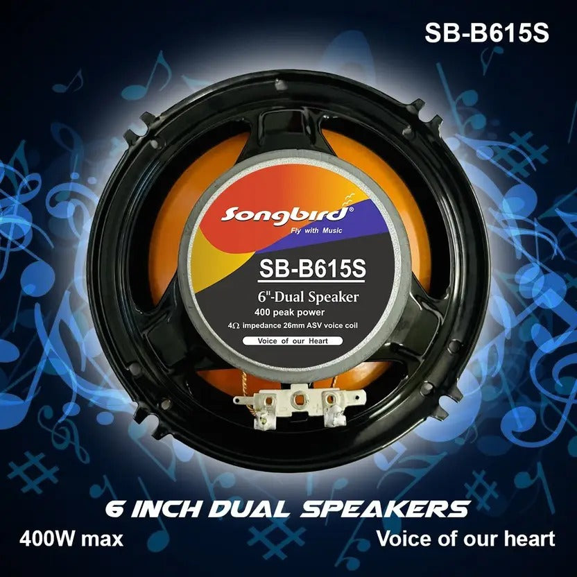 SB-B-615 6 INCH 400 W MAX DOOR SPEAKER WITH DUAL 2 Piece Speaker In BOX