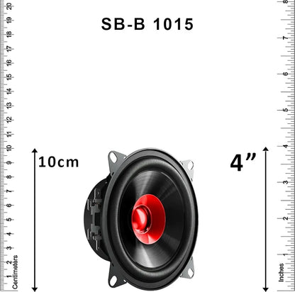 SONG BIRD 4 INCH MAX Door with Dual SB-B10-15S Coaxial  Car Speakers | High Bass & Clear Sound | 6.5-Inch Coaxial Speakers | Universal Fit for All Cars | Car Music System